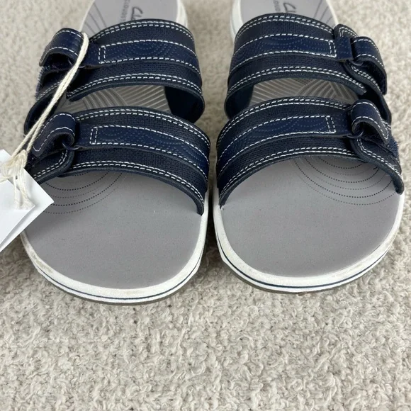 Clarks Cloudsteppers Sandals 9M Blue Breeze Piper Adjustable Strappy Comfort - Picture 5 of 15